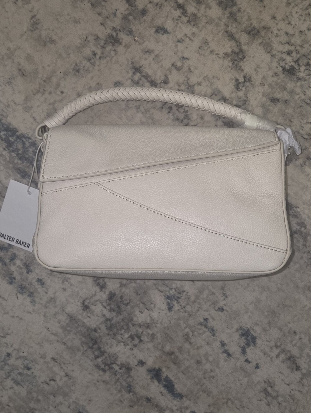 NWT Walter Baker - Leather "Jagger" Crossbody Handbag in Oyster